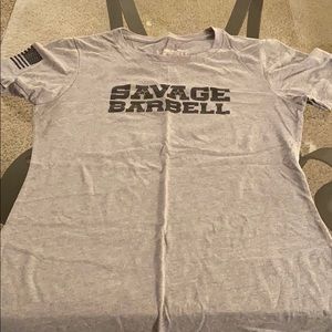 Savage barbell t shirt